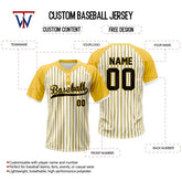 Custom Corn Pinstripe Two-Button Baseball Jersey